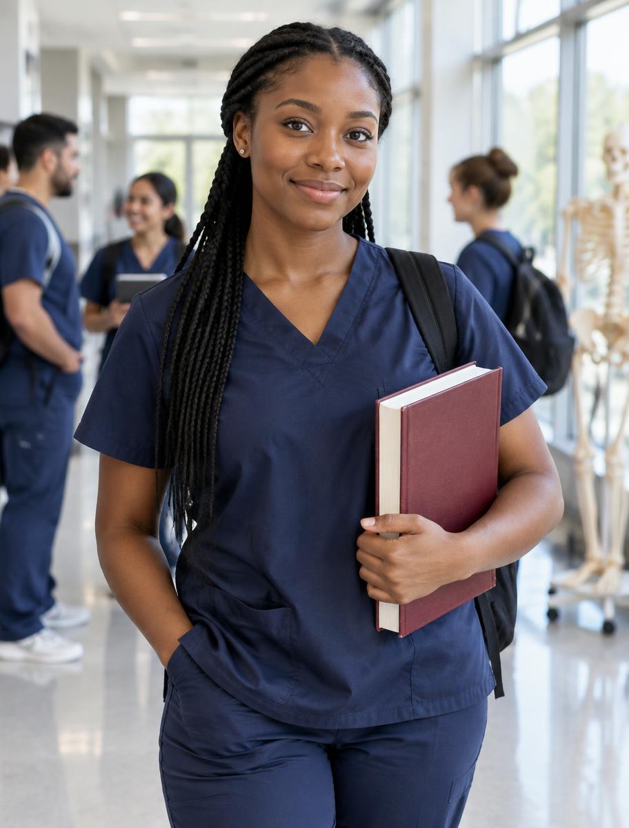 A healthcare student ready to begin her career
